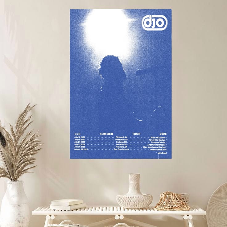 Djo summer headline shows intertwined with Tame Impala tour 2026 Poster Unframed Size 24''x36''